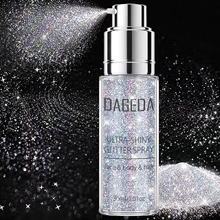 Glint-Rainbow Body Glitter Spray, 1 fl oz Loose Glitter Hairspray Body Shimmer Makeup, Holographic Powder Hair Sparkle for Women Festival Apparel Rave Accessories, DIY Glitter Clothes & Nail Art