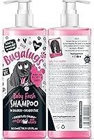 BUGALUGS Baby Fresh Dog Shampoo 16.85oz - Baby Powder Scent Puppy Shampoo & Conditioner, Vegan pH Balanced for Sensitive Skin & Smelly Dogs