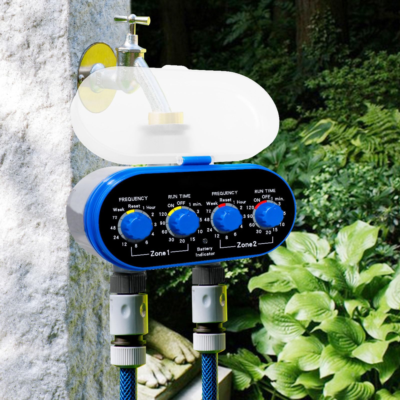 Gestione irrigazione avanzata a 2 sezioni Controllo liquido funziona con tubi da mezzo pollice da tre quarti di pollice Timer di irrigazione programmabile