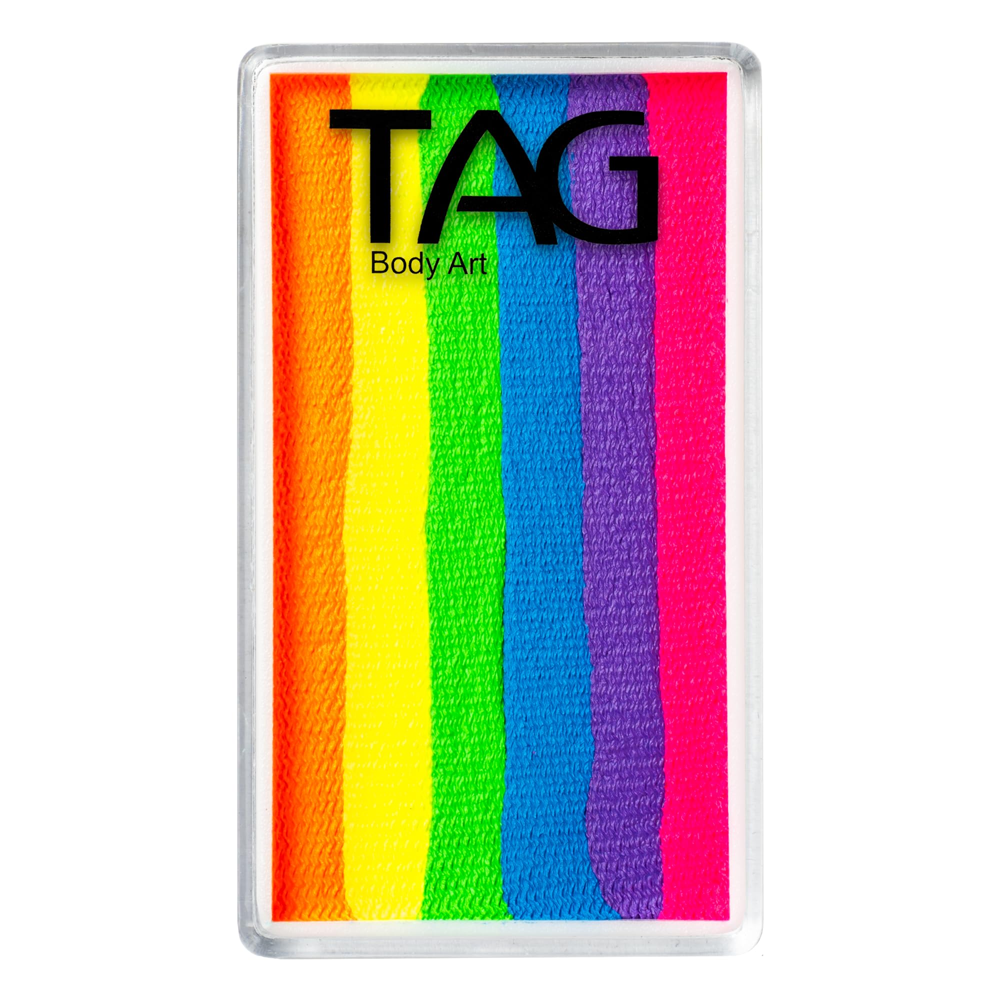 TAG Body Art Face Paint 1-Stroke Split Cake - Rainbow Neon (30g)
