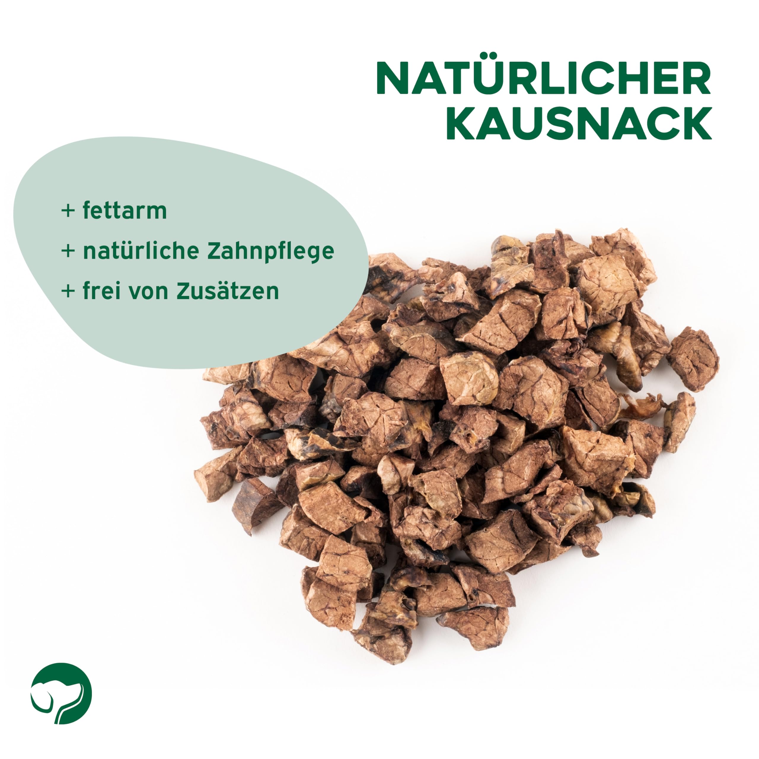 Topdog Trainingsleckerli Rinderlunge für Hunde getrocknet 20 x 70g - Kleine Rinderlungenwürfel für Hunde - 100% natürlich, hergestellt in Schleswig-Holstein und fettarm