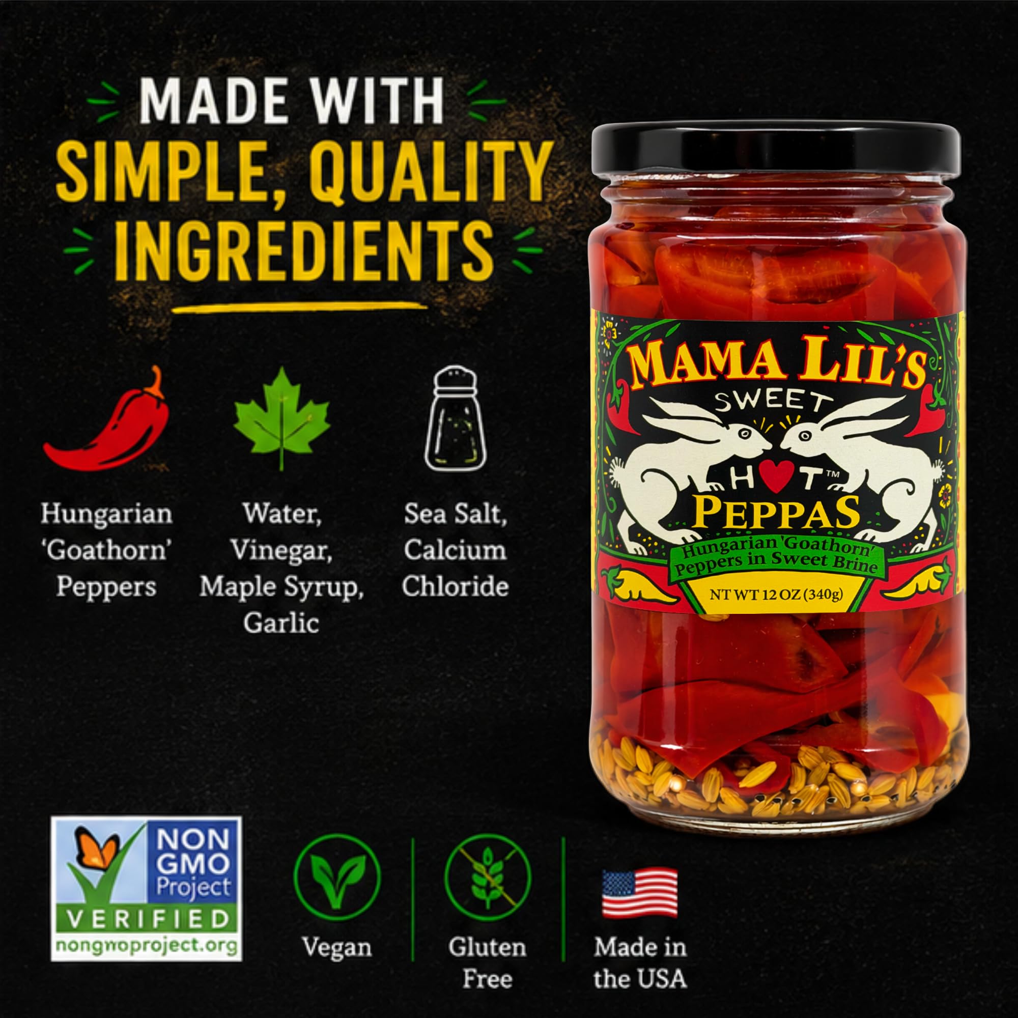 Mama Lil's Hungarian Goathorn Peppers Variety Pack | Pickled