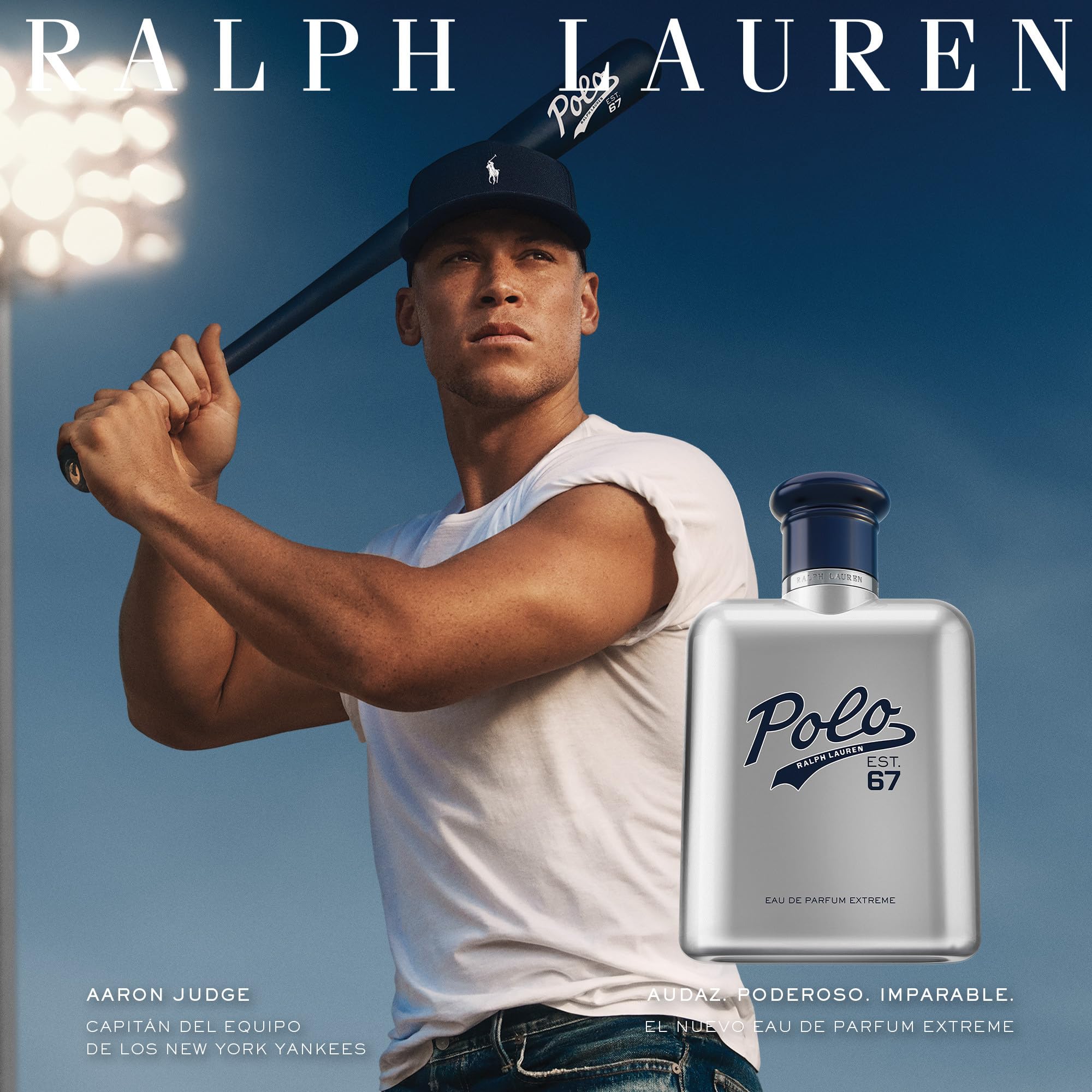 Ralph Lauren, Polo 67 Eau de Parfum Extreme, Fragancia amaderada intensa, que combina piña Gourmand con madera de cedro texturizada y lujoso cuero para un aroma audaz, sofisticado y duradero, 125 ml