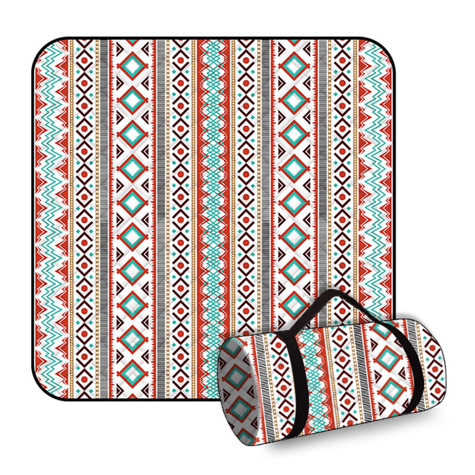 Tapis plage épais lavable machine avec poignée de transport pour vacances et parc