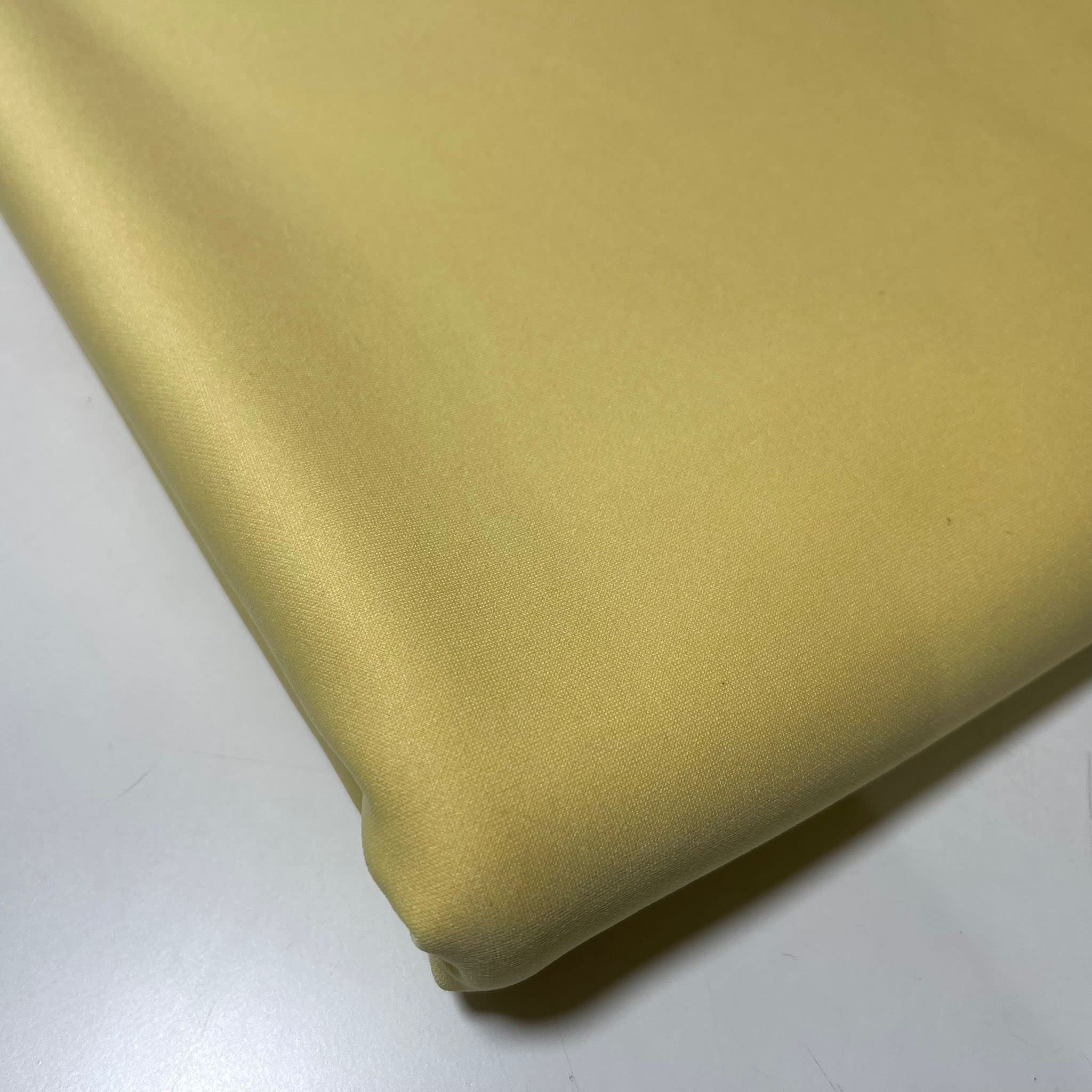 Scuba Crepe Breathable Superior Quality Stretch Wet Suit Dress Fabric 140cm Wide (2 Meter, Lemon) - Image 3