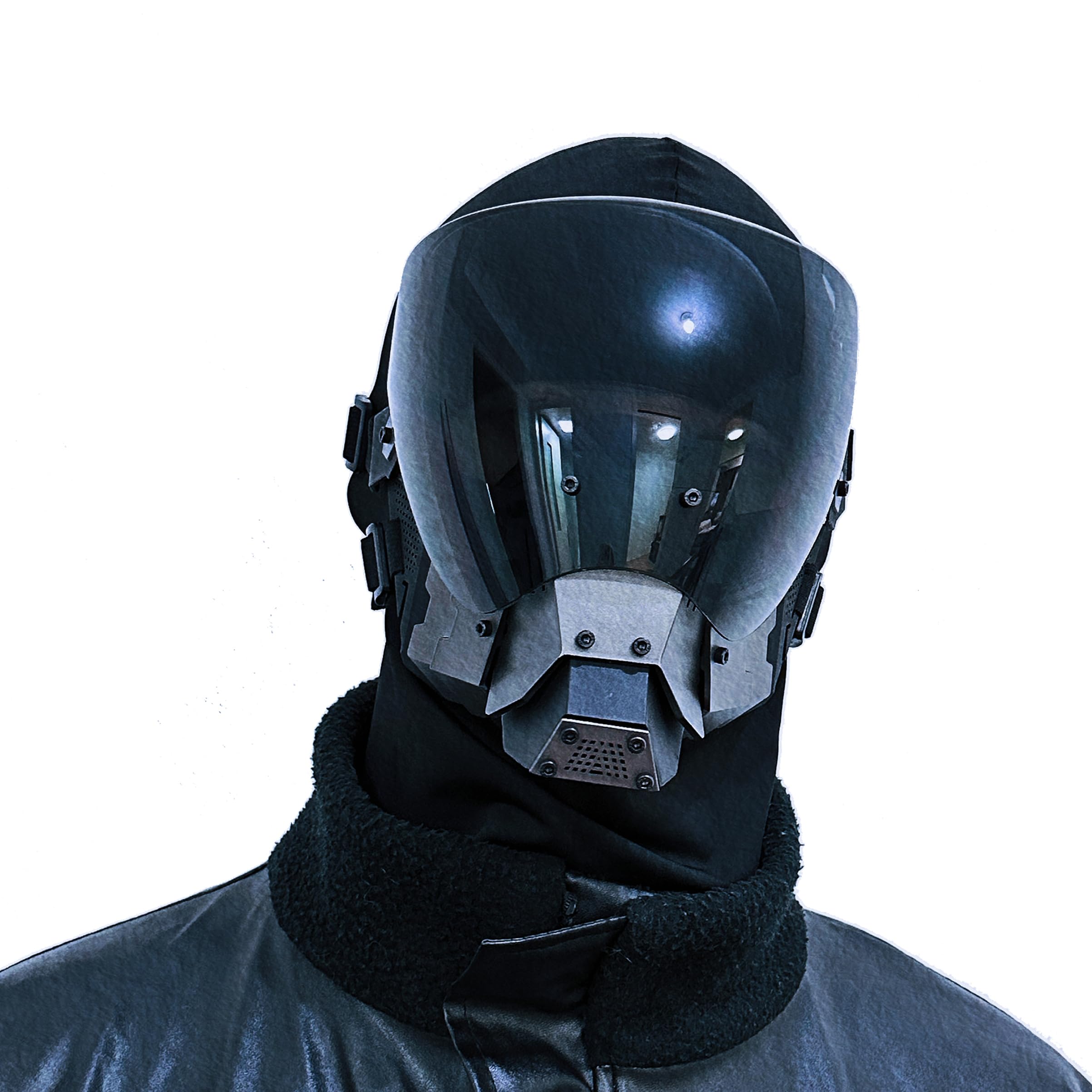 Amazon | Fudaole サイバーパンク コマンダー コスプレ マスク DIY  