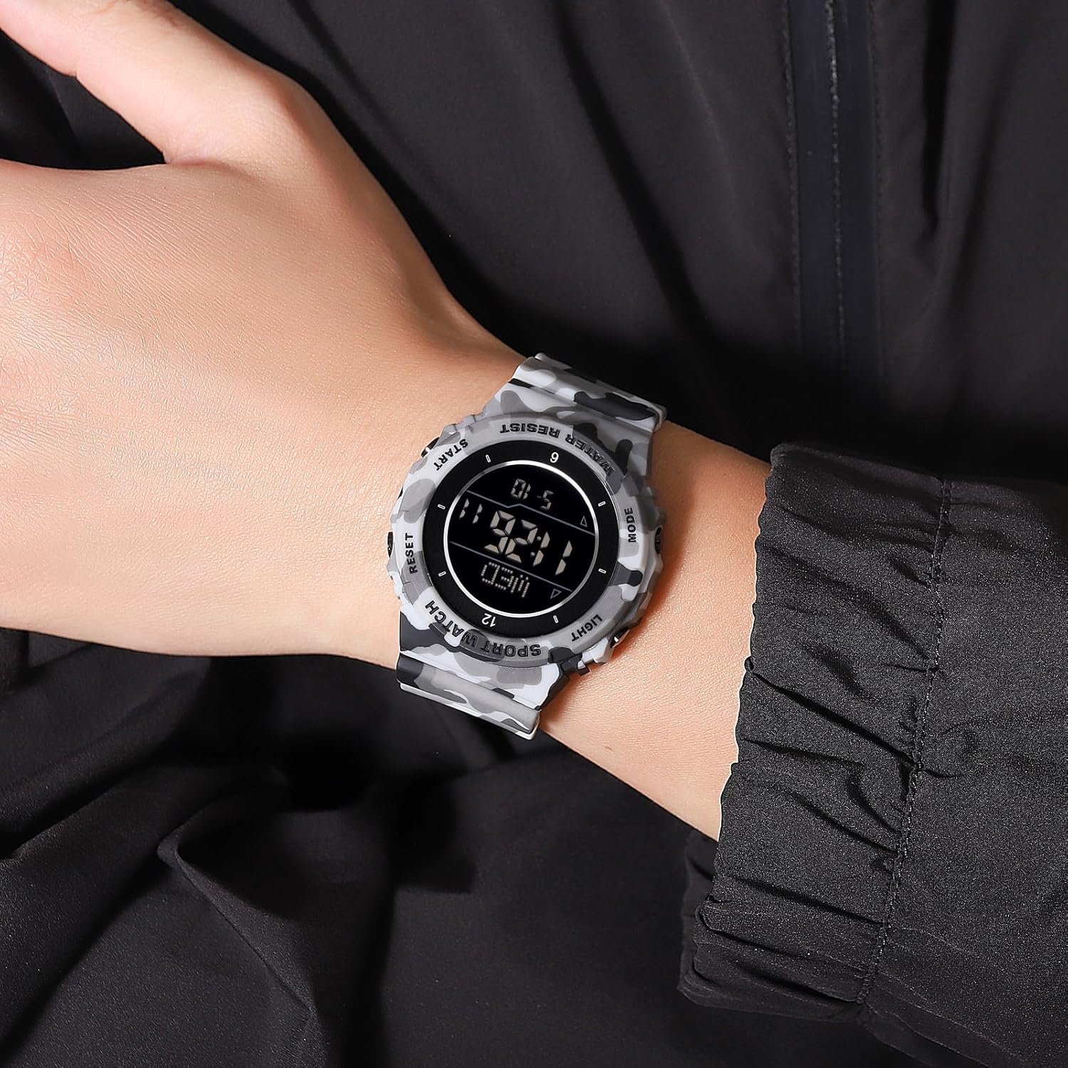 Mens Digital Watch, Sport Military Watches for Men Waterproof LED Screen Large Face Tactical Watch with Backlight Alarm Stopwatch Wrist Watch - Image 5