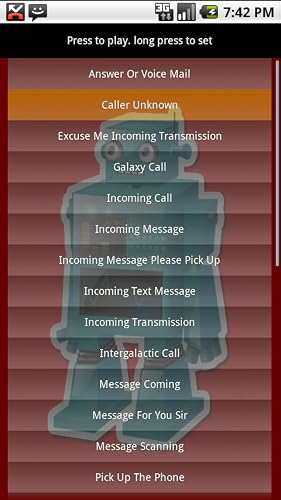 30 Robot Ringtones – vue 2