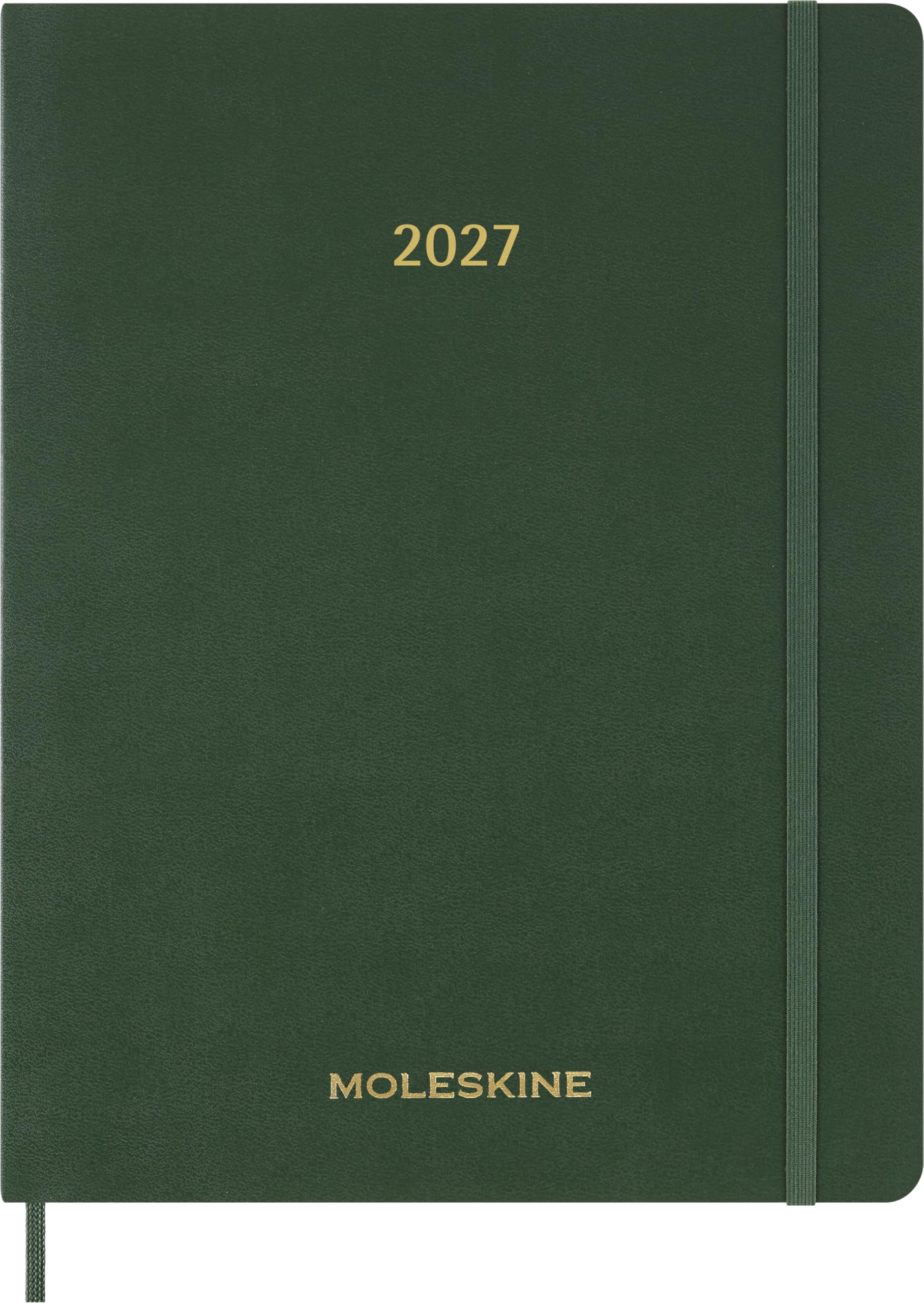Moleskine Weekly Diary 2026-2027, Soft Cover 15 Month Vertical Essential Planner with Daily Time Slots, XXL Size 23.5x28.14 Cm, Myrtle Green — image 1