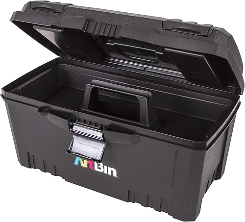 Miniatura 9 de ArtBin 6918AB Caja de suministros Twin Top de 17 pulgadas, organizador portátil de suministros de arte y manualidades con asa, 1 estuche de