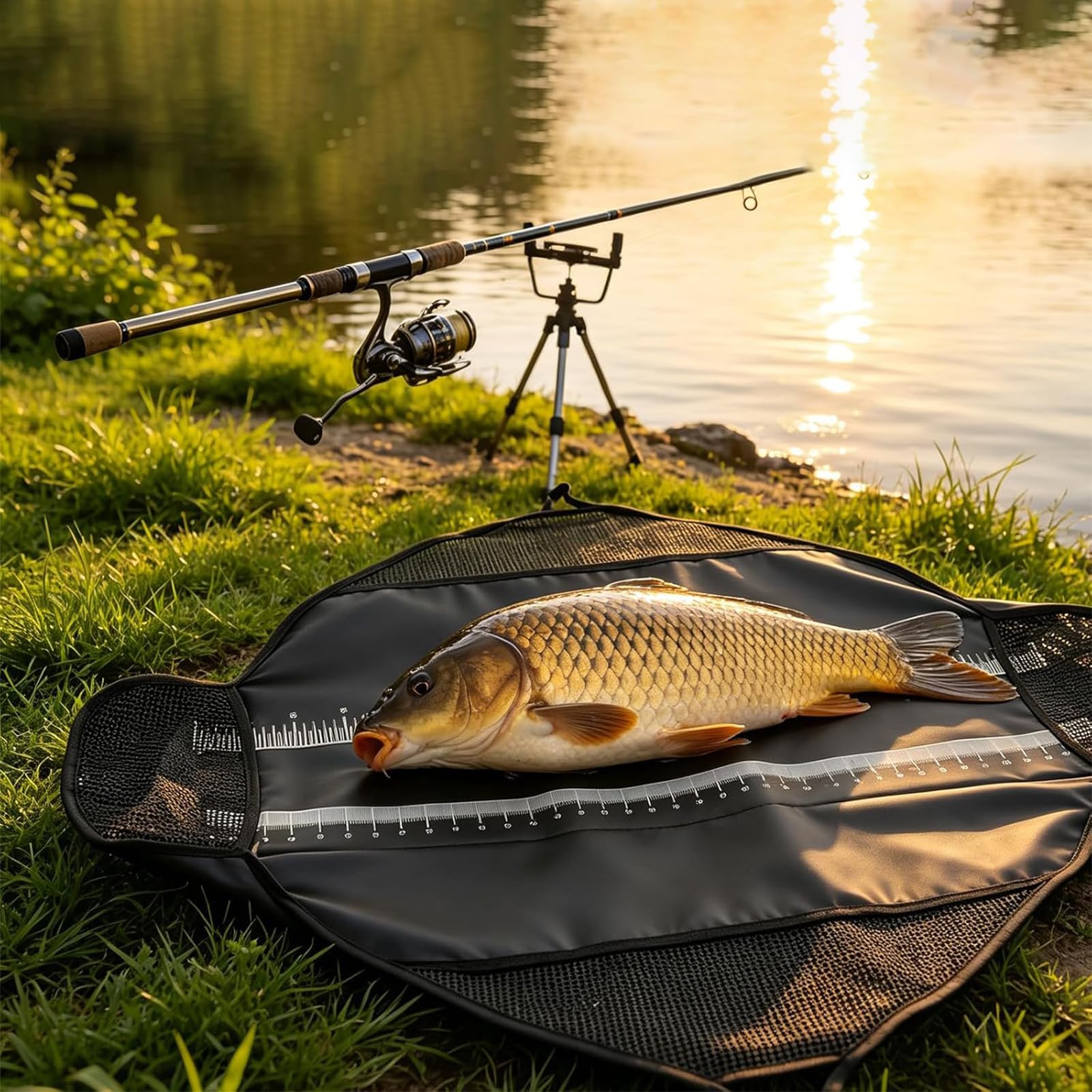 Tapis de pêche à la carpe pliable en PVC étanche