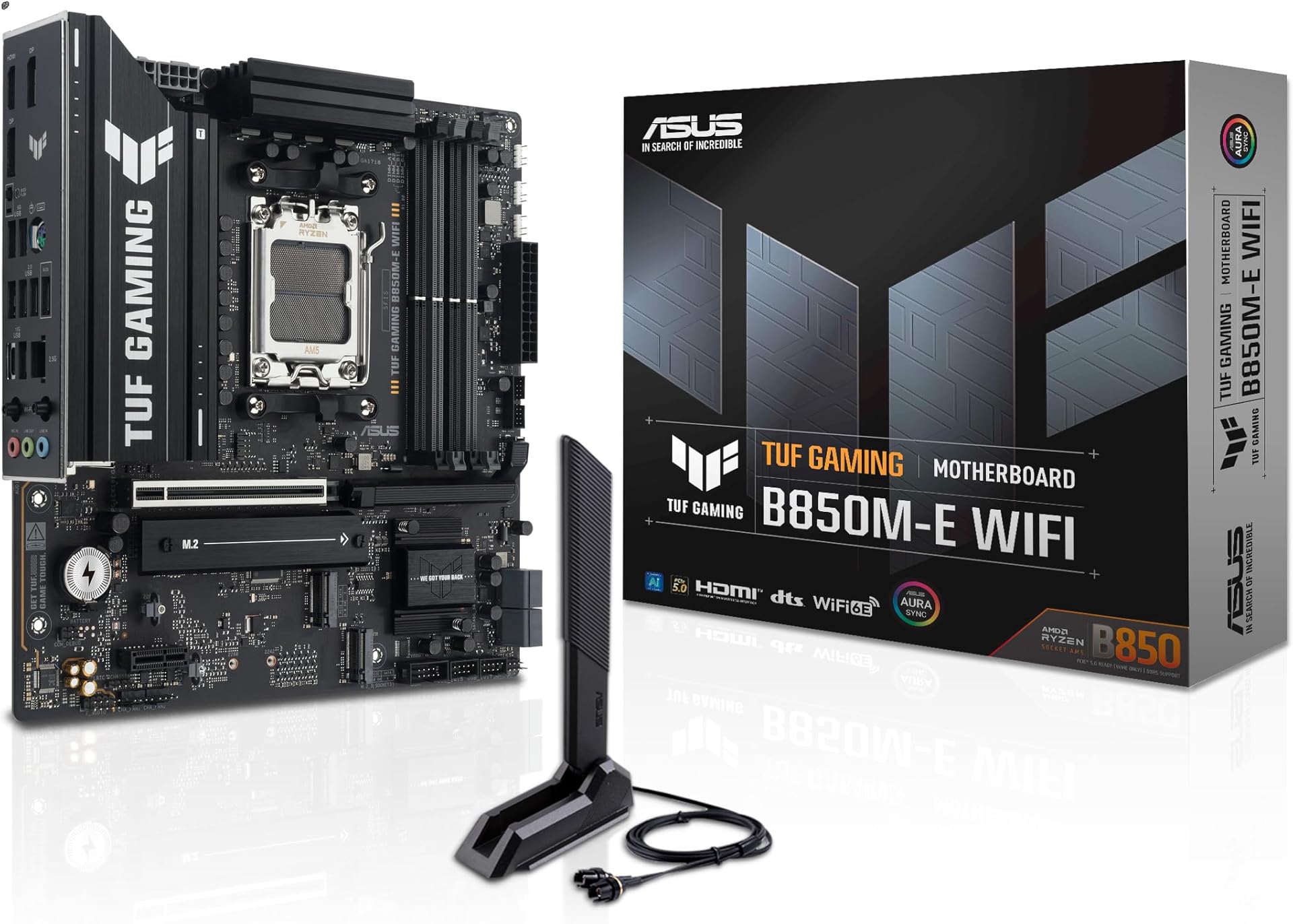 ASUS TUF GAMING B850M-E WIFI AMD B850 Socket AM5 Micro-ATX Motherboard