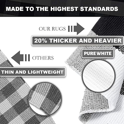 Miniatura 5 de Alfombrilla de algodón de cuadros escoceses, alfombra a cuadros escoceses