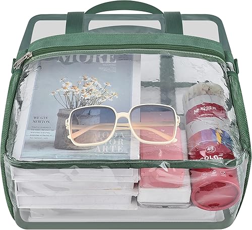 Vista 448 de Oraben Bolsa transparente transparente aprobada para estadios de 12 x 6 x 12 pulgadas, bolsa de estadio para trabajo, juegos deportivos, gimnasio