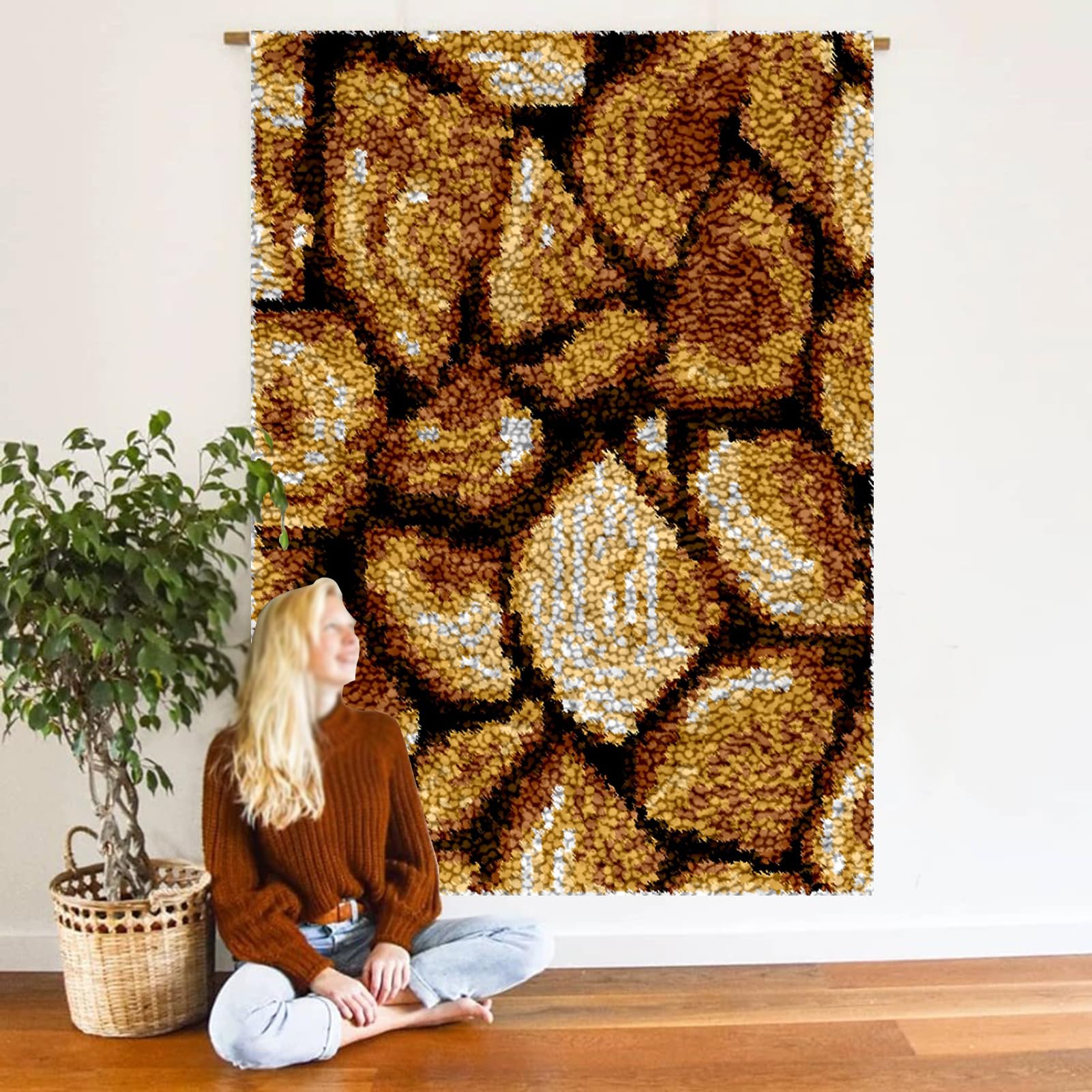 69 x 102 cm zestawy dywanów z haczykiem zatrzaskowym, zestaw do produkcji dywaników, zestawy do haftu krzyżykowego, zestaw do robienia gobelinów, zestaw 3D z haczykiem do haftu ręcznego wykonania