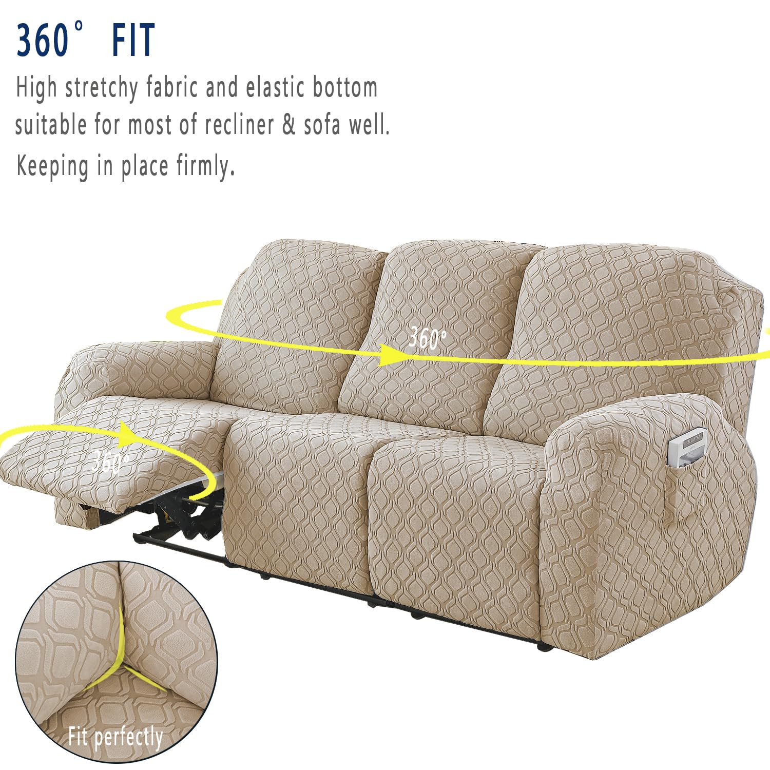 OKUYUK Recliner Chair Cover - Image 4