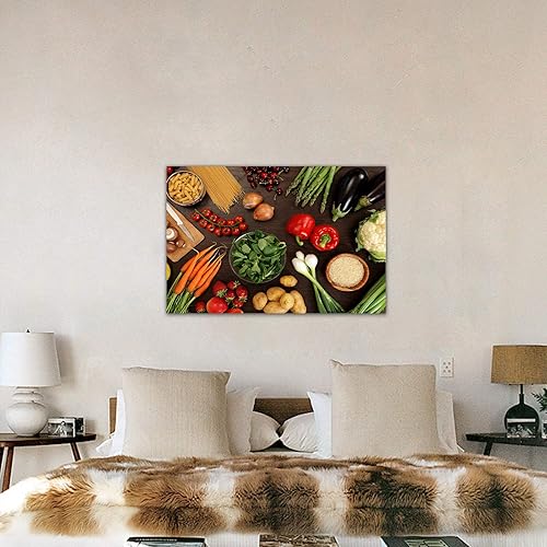 Vista 73 de Arte de decoración de pared para comedor, cocina, cocina, comedor, especias, verduras, cocina, comedor, decoración de pared, pintura artística