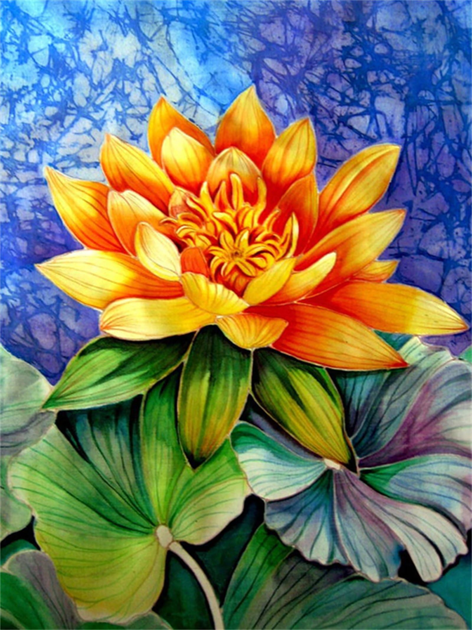 Peinture diamant 5D fleur de lotus pour lutter contre le stress du quotidien