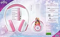 Vista 6 de eKids Disney Princess - Auriculares Bluetooth con EZ Link+, auriculares inalámbricos con micrófono y cable de audio, auriculares para niños