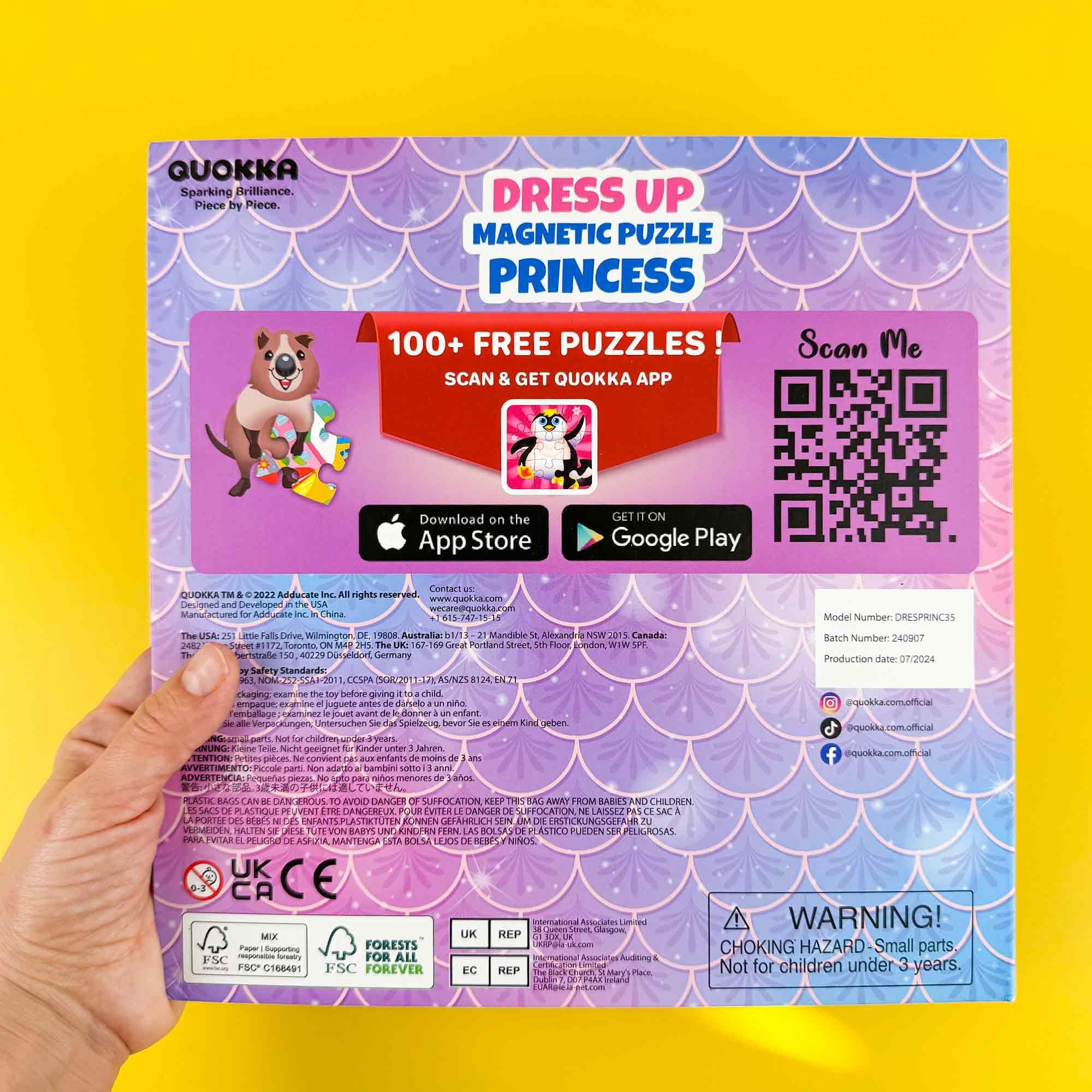 QUOKKA Bambole Magnetica da Vestire per Bambini 2 3 Anni - Giochi da Viaggio Bambina 3 4 Anni - 35 Pezzi Puzzle Magnetico per Aereo e Auto - Principesse Bambole di Carta - Regali Bimba dai 2 ai 5