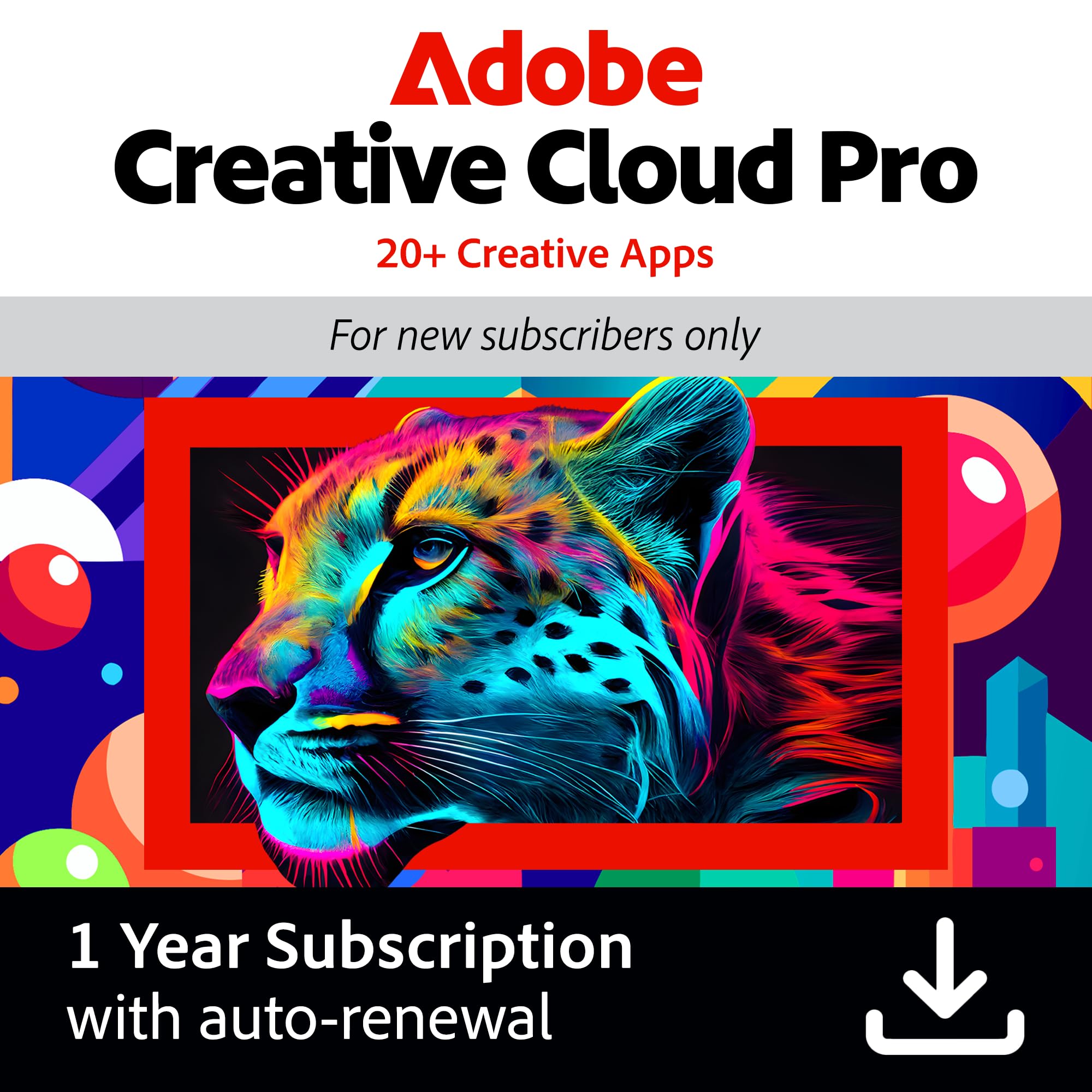 Adobe Creative Pro | Graphic Design Software | AI Powered Features | PC/MAC| 12-Month Subscription with Auto-Renewal