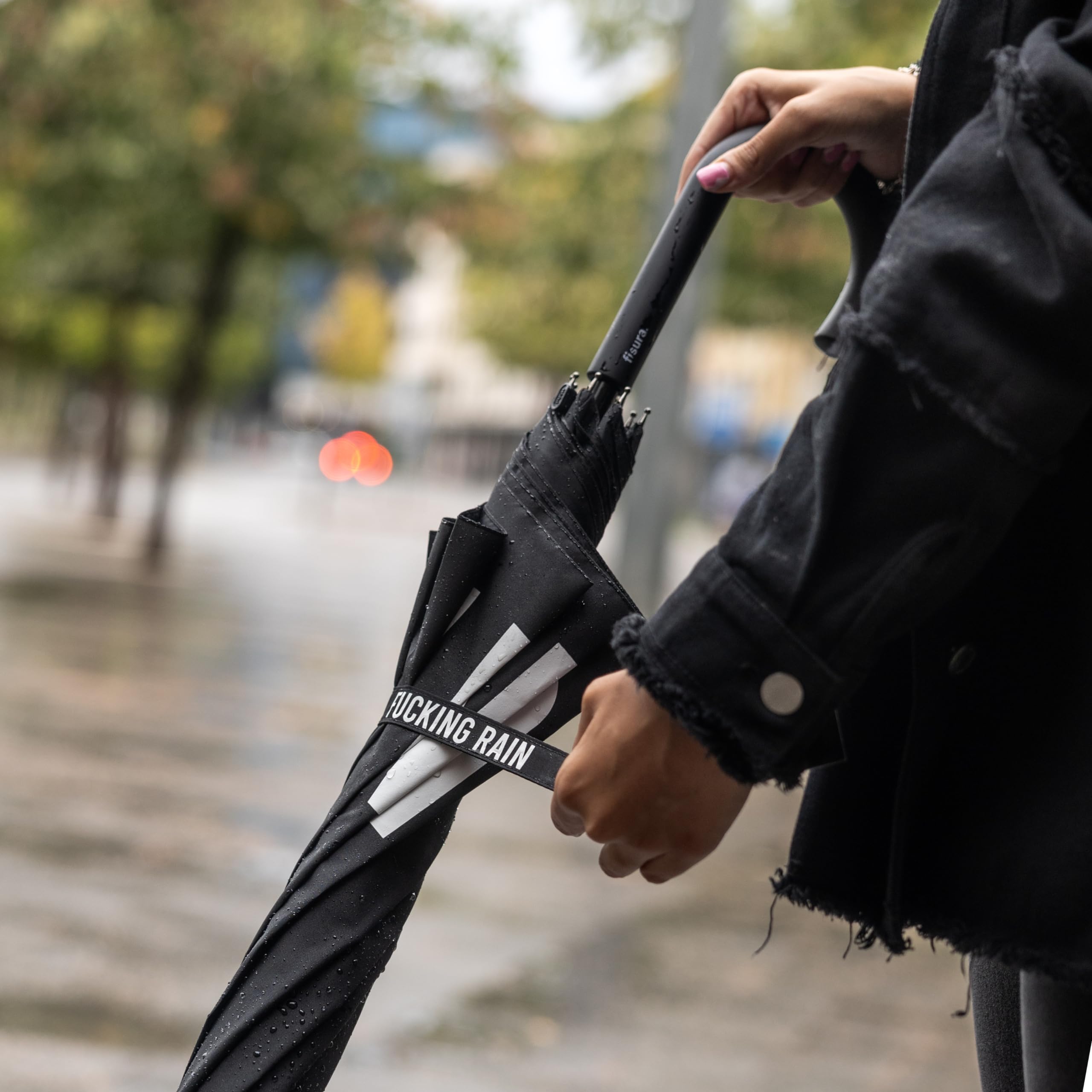 Fisura - Duży parasol"kwiaty sakury", niebieski i różowy młodzieżowy parasol automatyczny z guzikiem, wytrzymały parasol z nadrukiem 106 cm średnicy, Różowy i niebieski