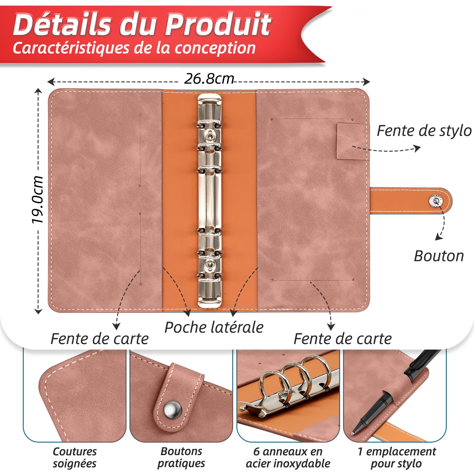 A6 French Budget Envelope - Budget Planner - Budget Notebook with 8 Money Saving Challenge - Complete French Budget Binder to Save Money, Plan Your Expenditures - 5