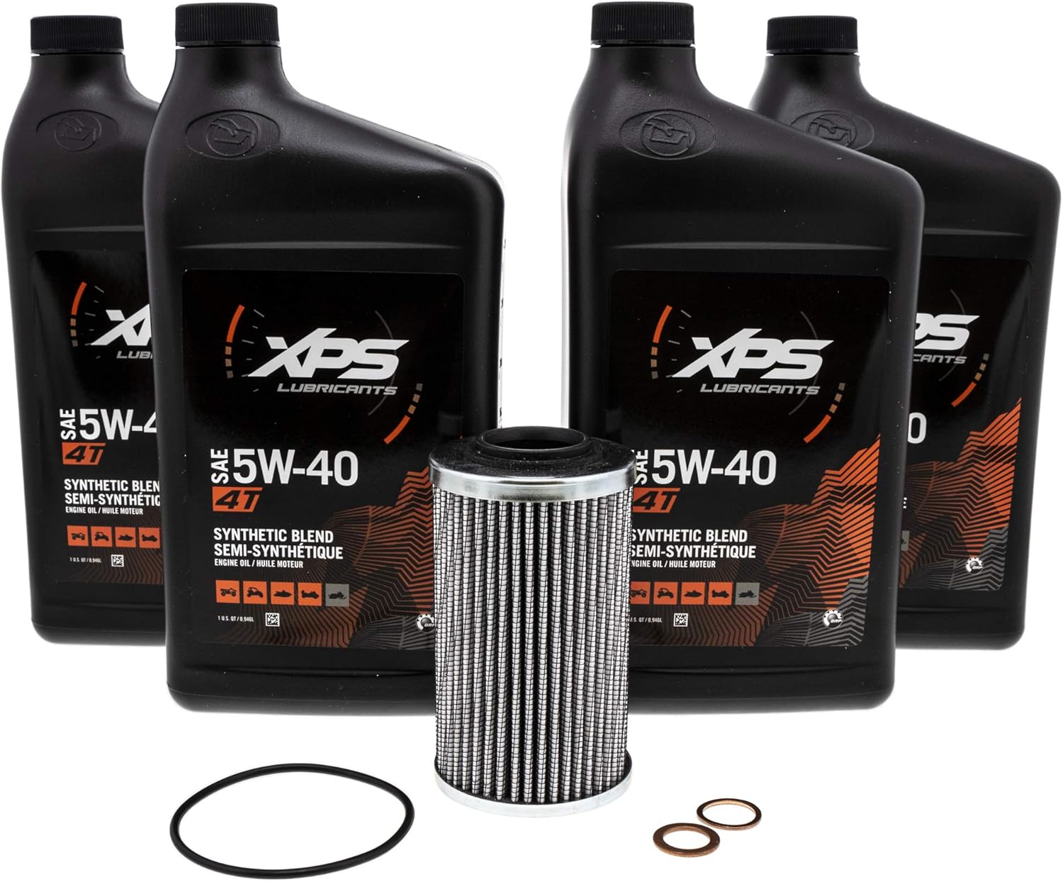 Can-Am Spyder 4T 5W-40 Synthetic Blend Oil Change Kit for Rotax 991 (SM5) 779247