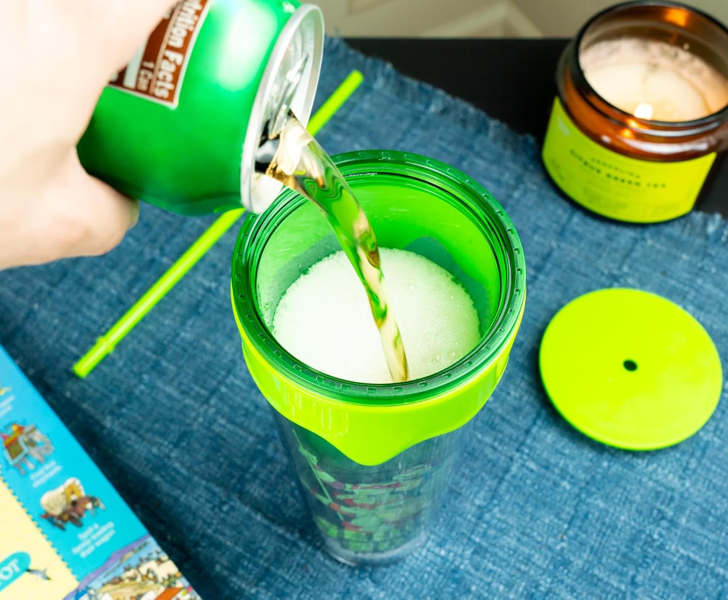 Silver Buffalo Teenage Mutant Ninja Turtles “Sewer Squad” Plastic Drip Tumbler Featuring Leonardo, Donatello, Michelangelo, and Raphael, 26 Ounces - Image 8