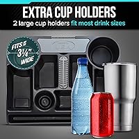 Vista 7 de Vehicle Seat Organizer Car Storage Caddy with Carrying Handle, 2 Large Cup Holders, 10 Compartments, Hidden Extra Storage, Fits Most Vehicles, Made