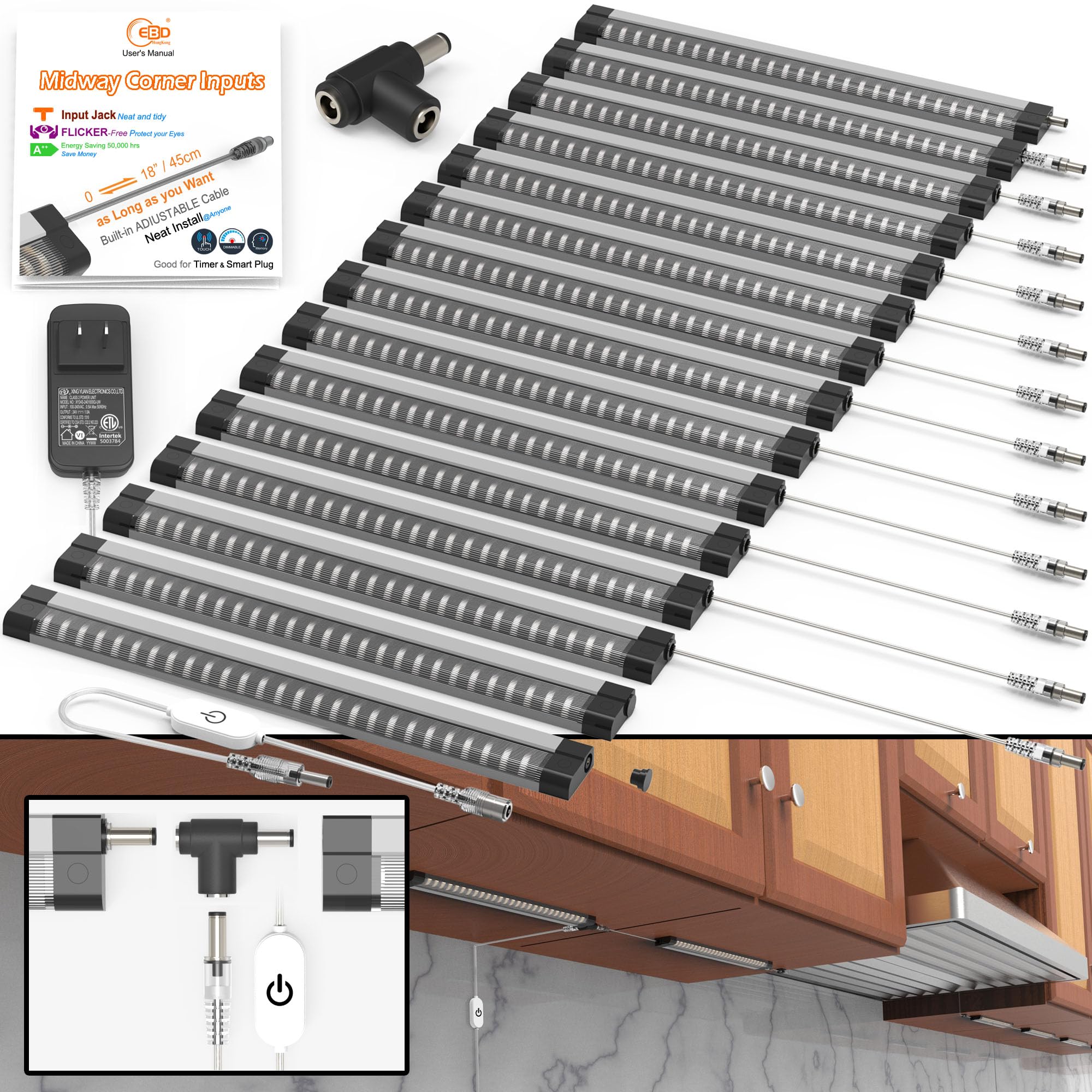 EBD Under Cabinet Lighting 15-Pack