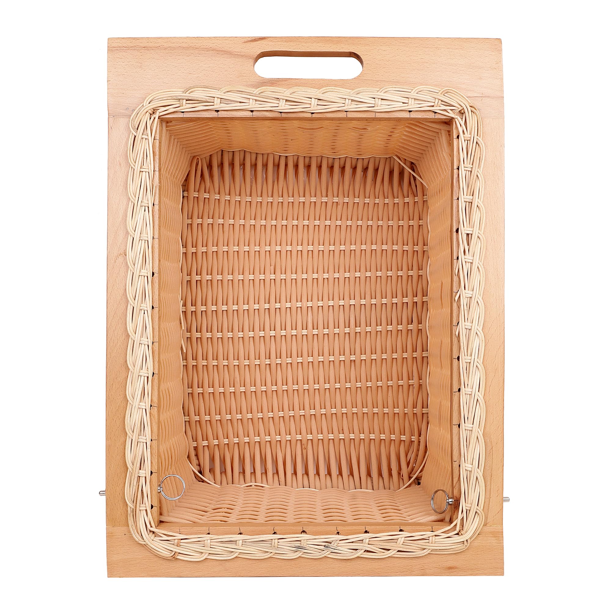 PVC Wicker Basket for Modular Kitchen - Robust and Chic Storage Organizer for Shelves and Cabinets - Simple to Maintain, Stunning Style (PVC 16 W X 20 L X 8 L Inch)