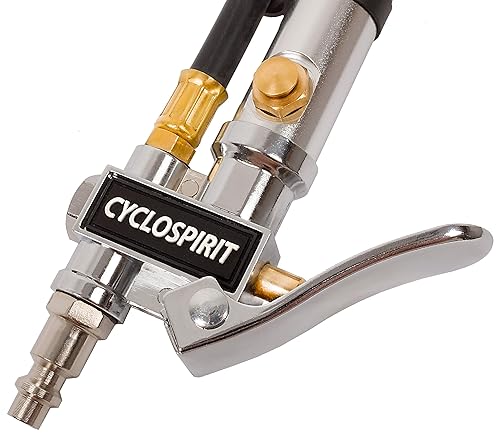 Miniatura 4 de Medidor universal de inflado de neumáticos de bicicleta con tipo de válvula de selección automática - Herramienta de compresor de aire Presta y