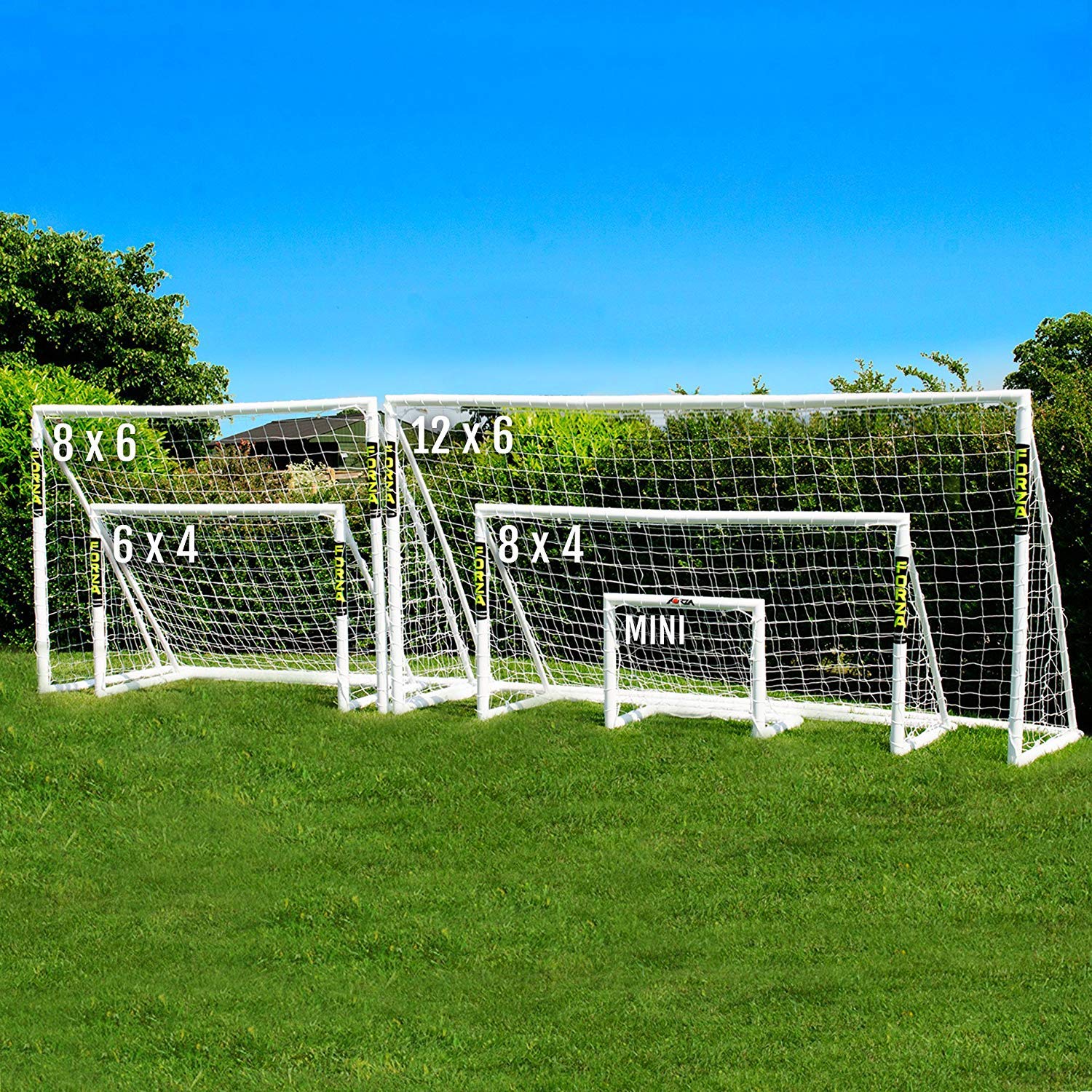 FORZA Replacement PVC Soccer Goal Parts | Weatherproof Replacement Parts for FORZA Soccer Goals | Corners, Connectors & Back Stanchions