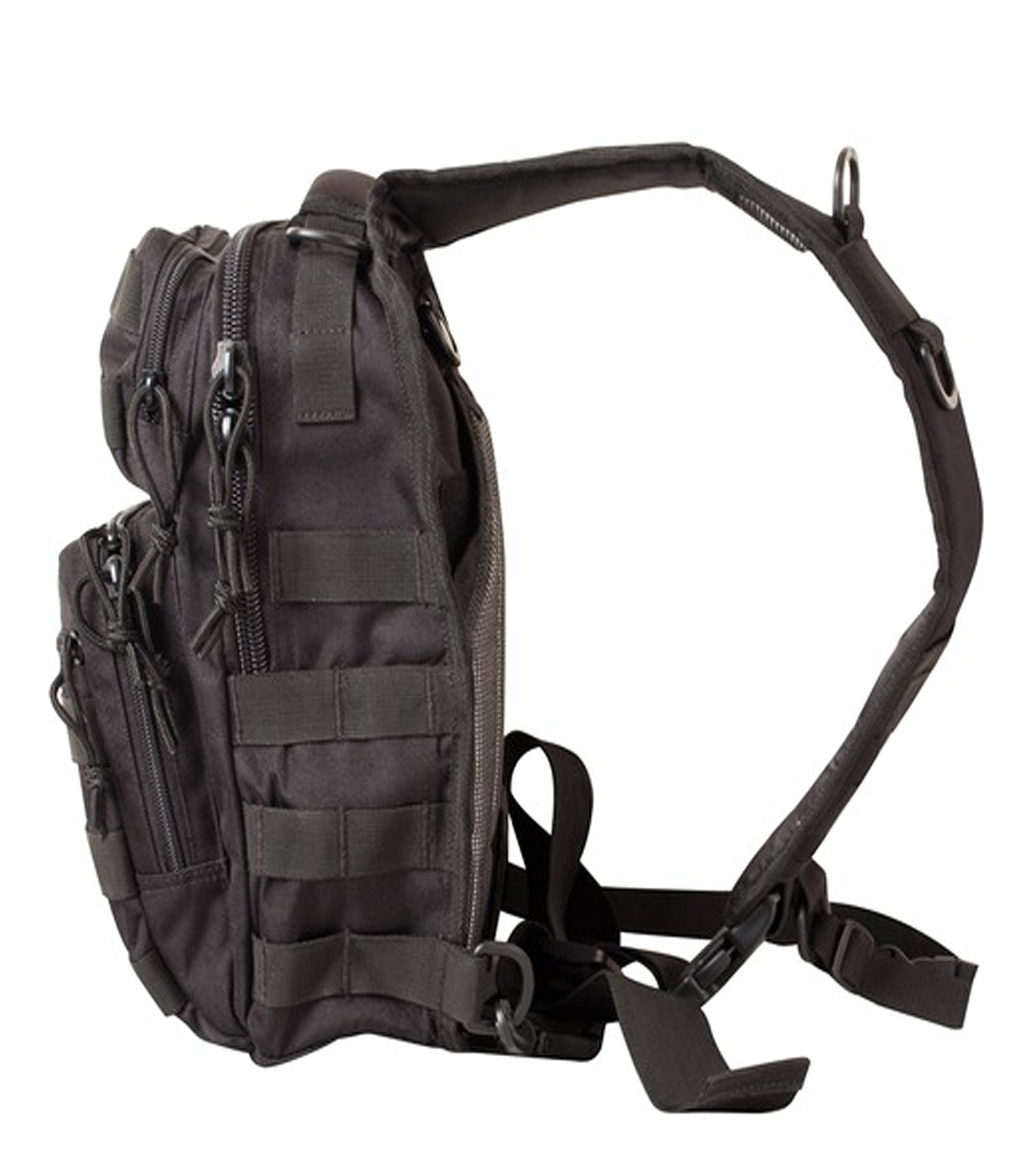 Army Military Day Pack Combat Bag Over Shoulder Travel Rucksack Bergen Molle New Black
