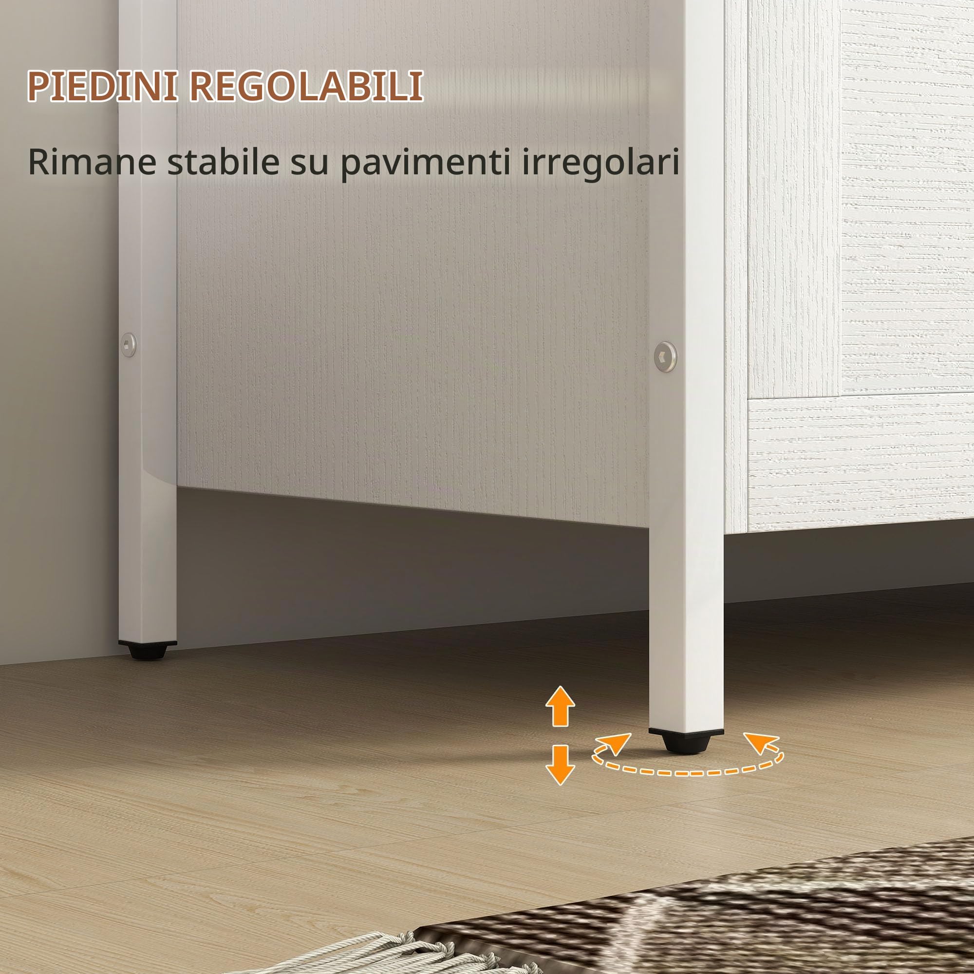 HOMCOM Camera da letto Cassapanca 95 L Panca di stoccaggio con coperchio Cerniera di sicurezza per corridoio Soggiorno 80x40x50 cm Bianco venato