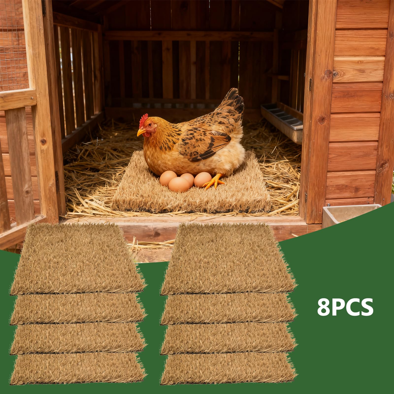 Inserti per nido di pollo 30x30 cm riutilizzabili set da 8