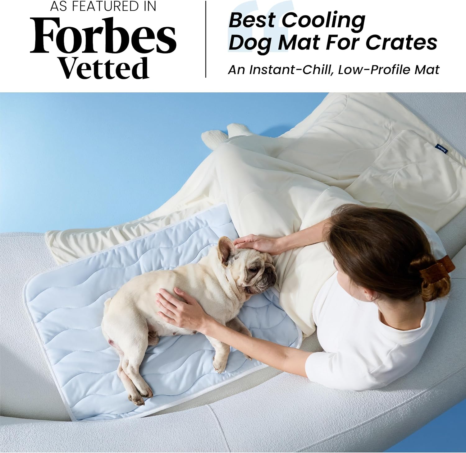 Bedsure Cooling Mat for Medium Dogs,Washable Breathable QMax>0.4 Cool Fiber image 2