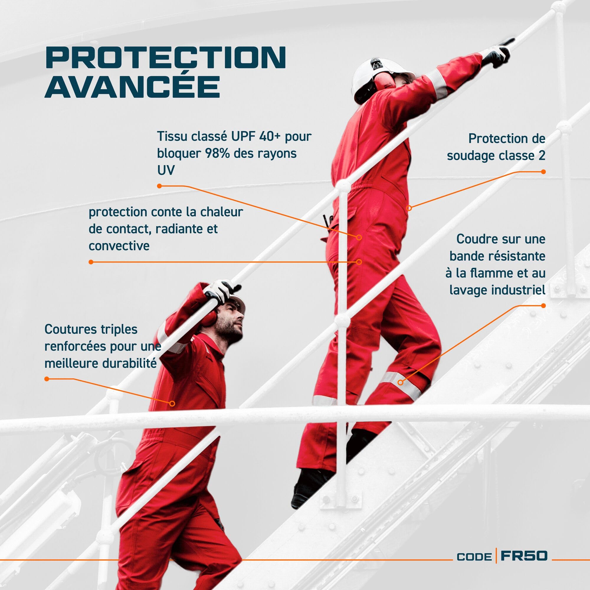 Portwest FR50 Combinaison Réfléchissante Résistante aux Flammes Antistatique et Ignifuge pour Homme avec Protection contre les Arcs Électriques 350g Noire, XXL