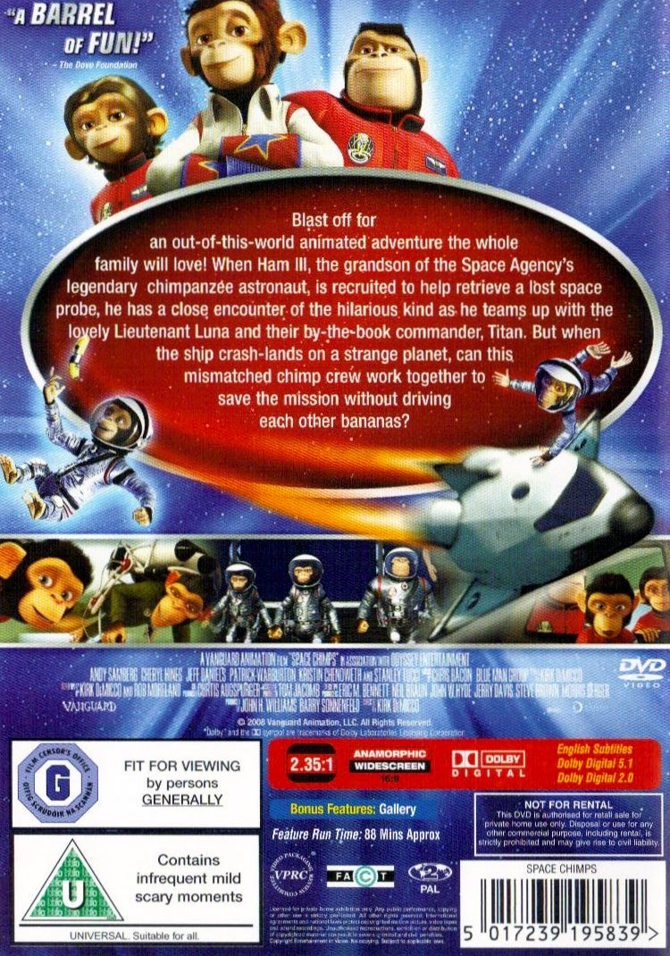 Space Chimps - Sealed Brand NEW DVD - Spacechimps