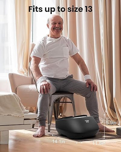 Miniatura 31 de Snailax Shiatsu - Masajeador de pies con calor, amasamiento, compresión, vibración, máquina de masaje de pies para fascitis plantar, neuropatía