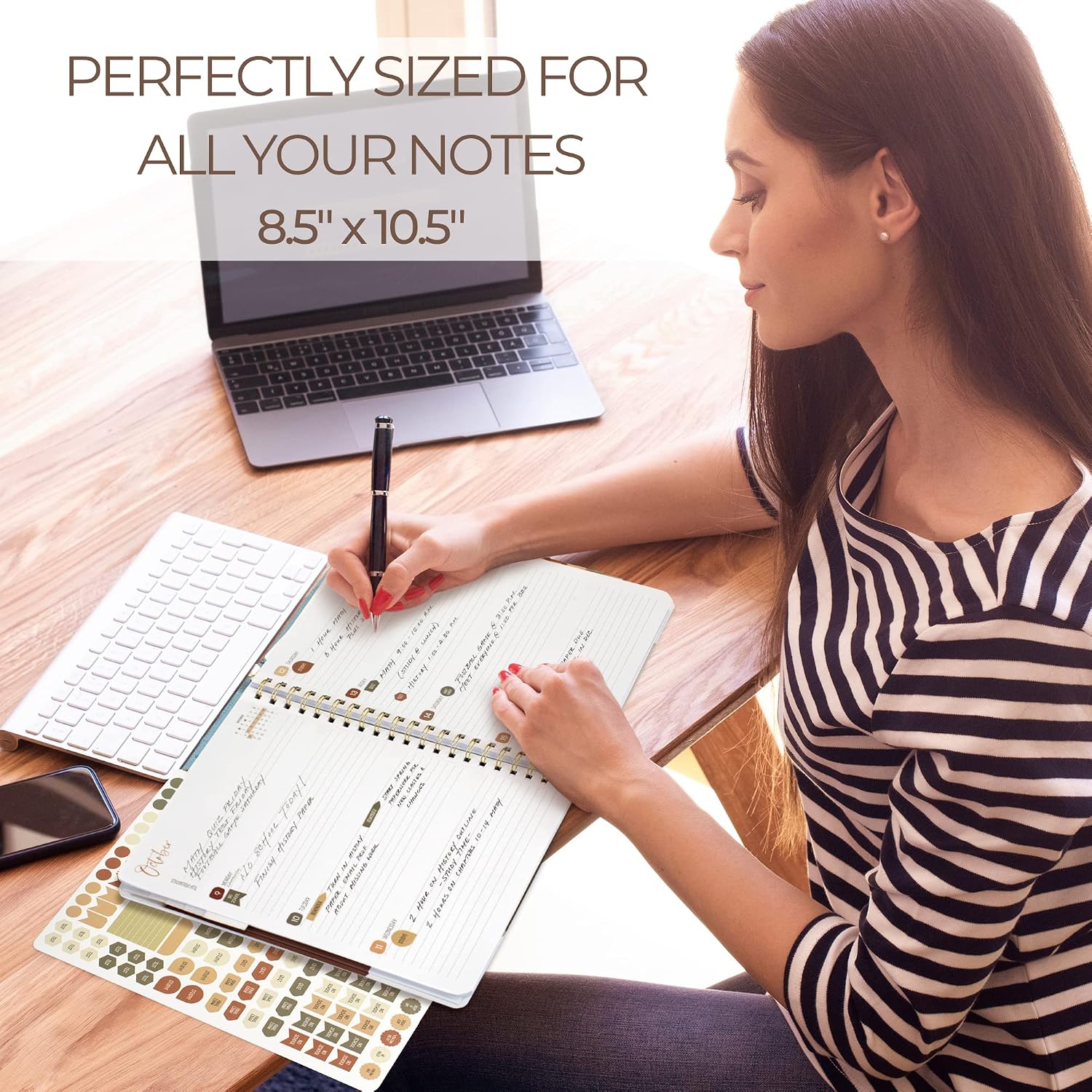 Simplified 2023-2024 Academic Planner - A Beautiful 8.5" x 10.5" Daily Planner for Women or Men with Weekly & Monthly Spreads For The 23-24 School Year - Runs From June 2023 - July 2024