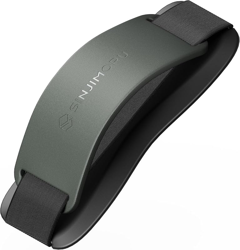 Phone Grip with Silicone Band, Holder & Kickstand, Olive Grey | Sinji Grip Silicone, adhesive finger strap for smartphones, tablets, eReaders, hands-free stand, residue-free reusable