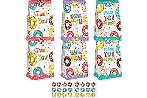Shindel 24PCS Premium Donut Favor Bags with Paper Candy Bags Goodie Bags...