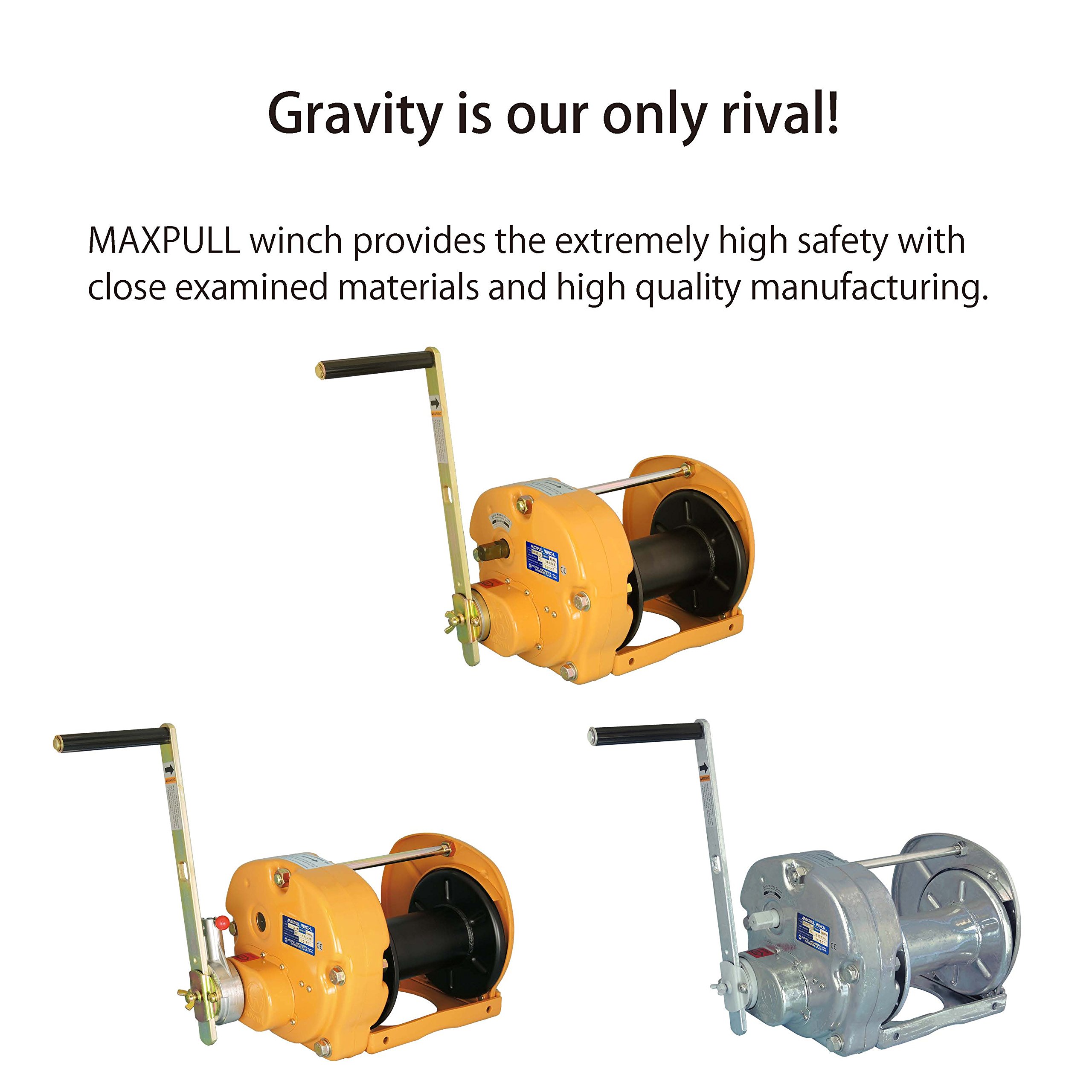 Maxpull Steel Capstan Drum Spur Gear Heavy Duty Pulling Hand Manual