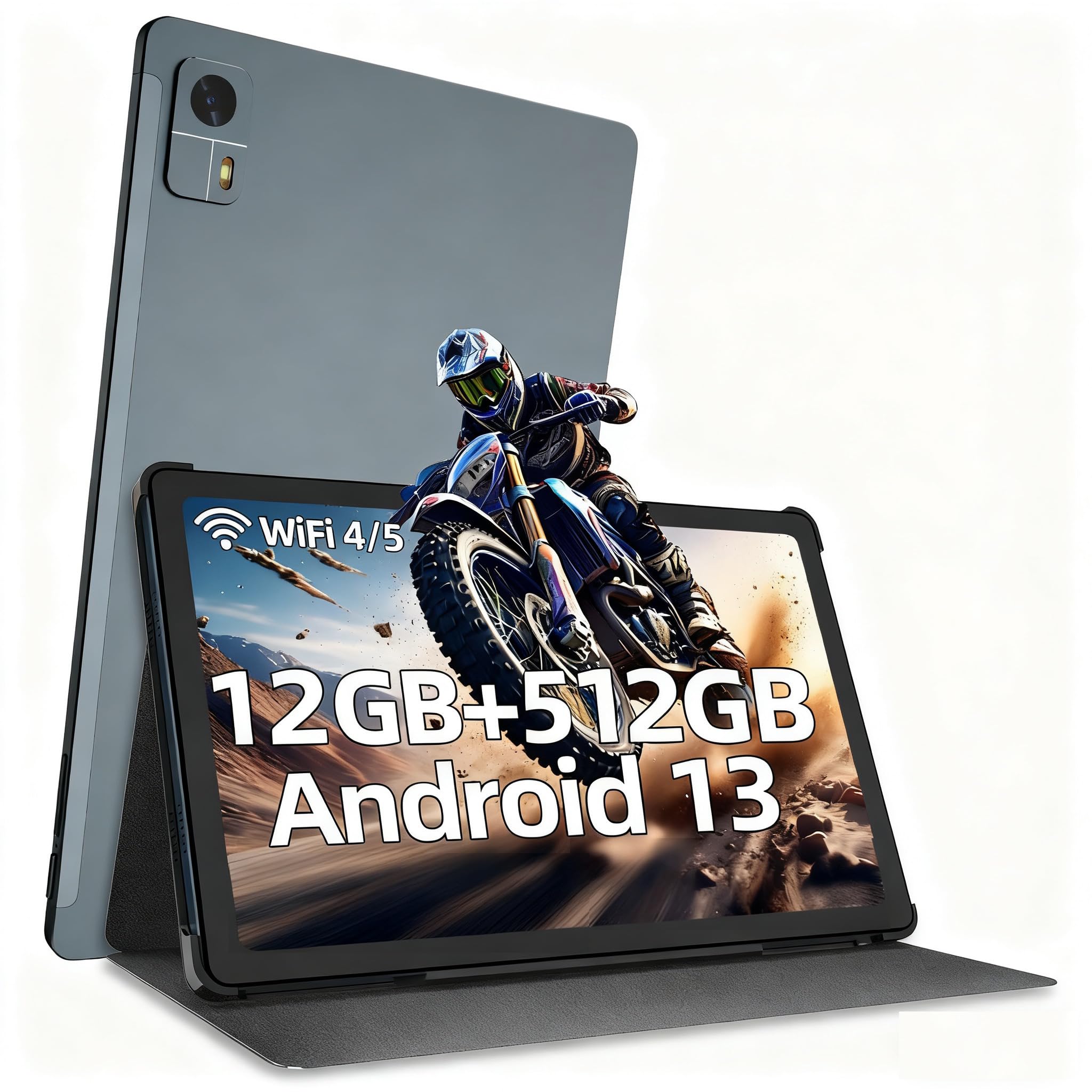 P7s Tablet Android 13, 10,4 Polegadas, 12GB RAM, 512GB ROM, Processador Snapdragon 888, Tela IPS HD 2K, Bateria 10000mAh, Wi-Fi 5, Câmera Dupla, com Teclado e Capa, Preto