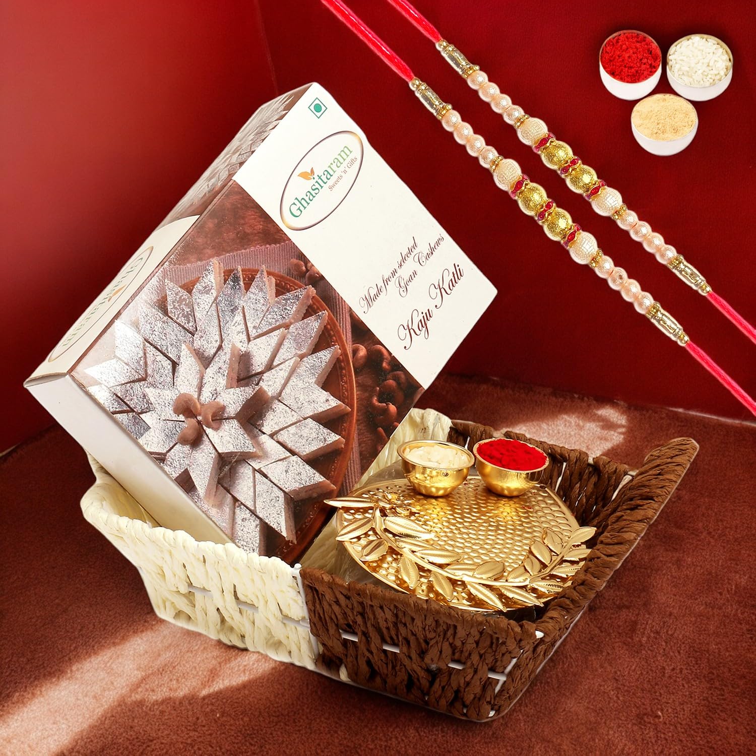See full amazon price history chart for Ghasitaram Gifts Rakhi Gifts for Brothers Small Metal Brown Basket of Kaju Katli and Pooja Thali with 2 Pearl Rakhis Ghasitaram Gifts Rakhi Gifts for Brothers Small Metal Brown Basket of Kaju Katli and Pooja Thali with 2 Pearl Rakhis (B07TWFQK9P) Amazon Price History, Amazon Price Tracker