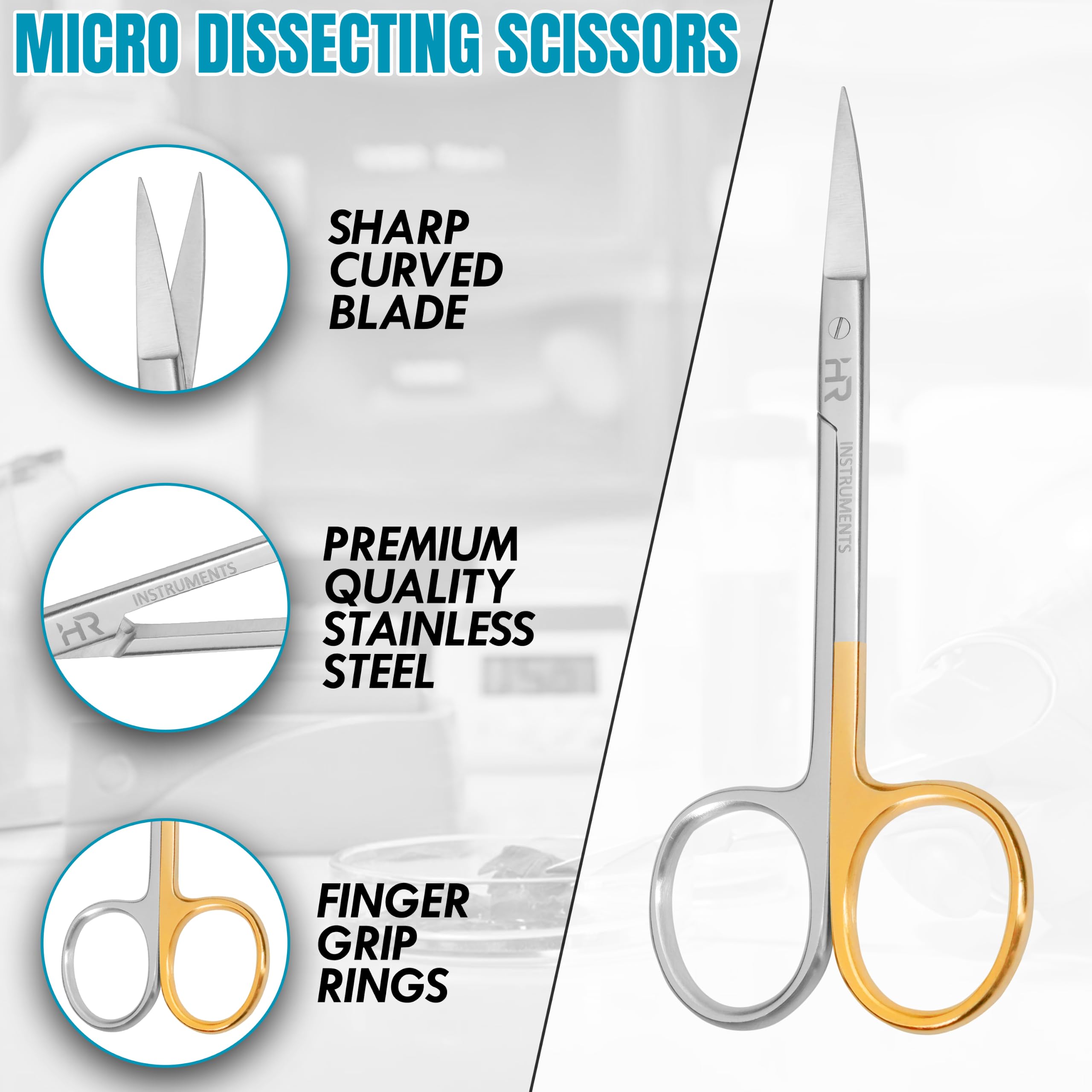Micro Iris Scissors Supercut medical Surgical stainless steel Suture Removal Kit Includes Forceps Stainless Steel Suture Removal Tools 11.5cm — Amazon image 7
