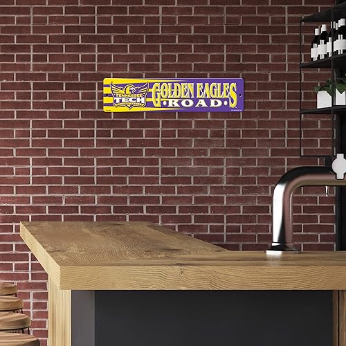 Vista 242 de Rico Industries Letrero de plástico de la NCAA de plástico de 4 x 16 pulgadas Alternativo