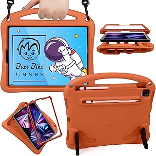 Bam Bino Space Suit - iPad 11 Pro Case, iPad Pro 11 Inch Case Kids, iPad Air 10.9 Case, iPad Air 5 Case, iPad Air 4 Case, 2022 iPad Pro Case, iPad Air 4th Generation Case Kids, iPad Case Pencil Holder